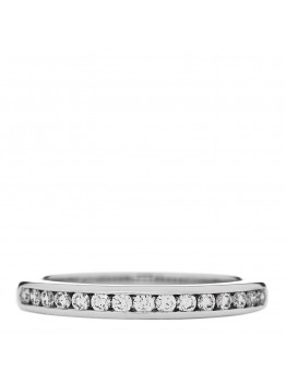 Platinum Diamond .25ctw Half Circle Wedding Band Ring 46 3.75