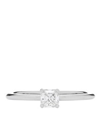 Platinum Diamond .23ct Princess Cut Engagement Ring  49 5