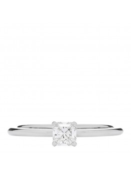 Platinum Diamond .23ct Princess Cut Engagement Ring  49 5