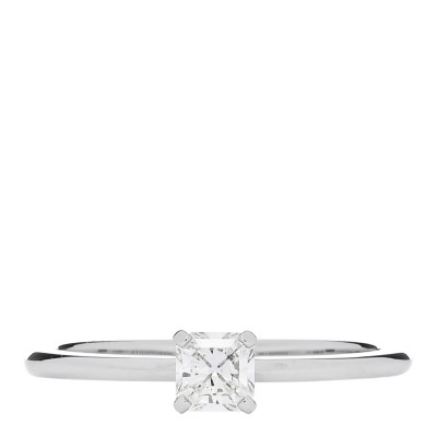 Platinum Diamond .23ct Princess Cut Engagement Ring  49 5