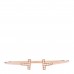 18K Rose Gold Diamond T Wire Bracelet