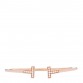 18K Rose Gold Diamond T Wire Bracelet