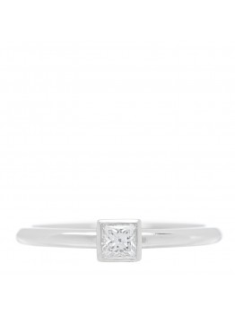 Platinum Diamond .15ct Princess Cut Diamond Engagement Ring 49 4.75