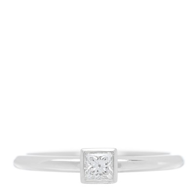 Platinum Diamond .15ct Princess Cut Diamond Engagement Ring 49 4.75