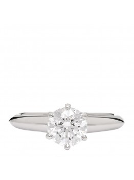 Platinum Diamond .81ct Solitaire Engagement Ring 48 4.5