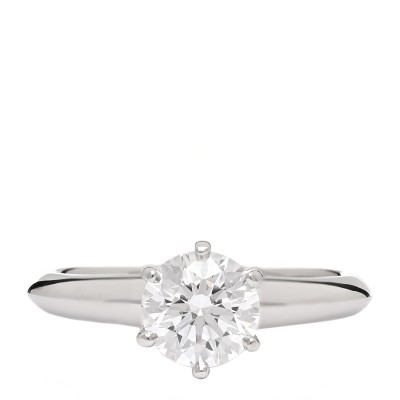 Platinum Diamond .81ct Solitaire Engagement Ring 48 4.5