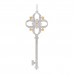 Platinum 18K Yellow Gold Yellow Diamond Victoria Key Pendant