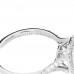 Platinum Diamond .71ct Soleste Cushion Cut Double Halo Engagement Ring 48 4.5