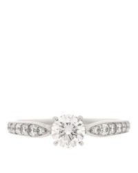 Platinum Diamond .40ct Round Brilliant Harmony Engagement Ring 47 4