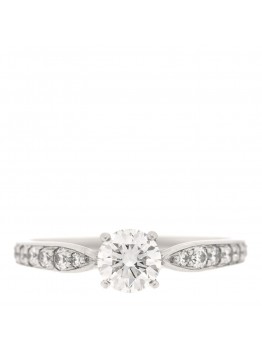 Platinum Diamond .40ct Round Brilliant Harmony Engagement Ring 47 4