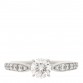 Platinum Diamond .40ct Round Brilliant Harmony Engagement Ring 47 4