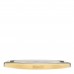 18K Yellow White Gold Diamond Tiffany Lock Half Pave Bangle Bracelet