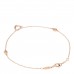 18K Rose Gold Diamond Elsa Peretti Diamonds by the Yard Open Heart Bracelet