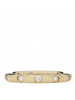18K Yellow Gold Diamond Stacking Band Ring 47 4.25