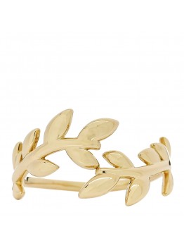 18K Yellow Gold Paloma Picasso Olive Leaf Bypass Ring 58 8.5