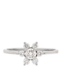 Platinum Diamond Flower Ring 54 6.75