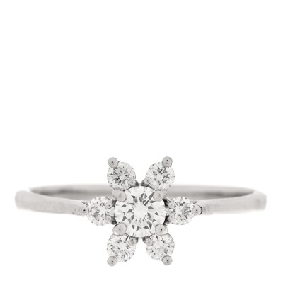 Platinum Diamond Flower Ring 54 6.75