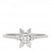 Platinum Diamond Flower Ring 54 6.75