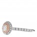 Platinum 18K Rose Gold Pink Diamond Soleste Engagement Ring 49 4.75