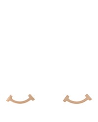 18K Rose Gold T Smile Stud Earrings