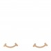 18K Rose Gold T Smile Stud Earrings