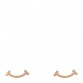 18K Rose Gold T Smile Stud Earrings