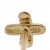 18K Yellow Gold 5mm Cross Stitch Earrings