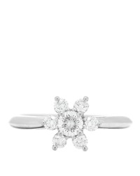 Platinum Diamond Flower Ring 50 5.25