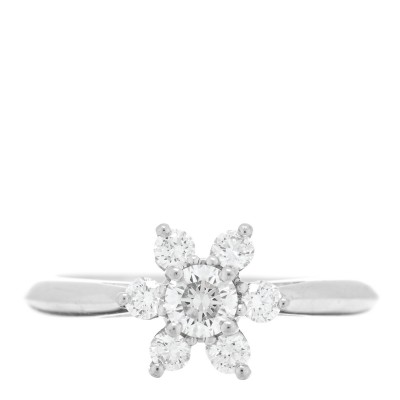 Platinum Diamond Flower Ring 50 5.25