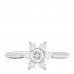 Platinum Diamond Flower Ring 50 5.25