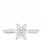 Platinum Diamond Flower Ring 50 5.25