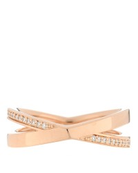 18K Rose Gold Diamond Atlas X Narrow Ring 52 6