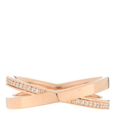 18K Rose Gold Diamond Atlas X Narrow Ring 52 6