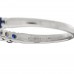 Platinum Diamond Blue Sapphire Embrace Half Circle Ring 65 11