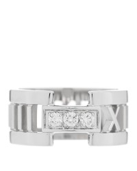 18K White Gold Diamond Open Atlas Ring 50 5.25