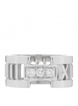 18K White Gold Diamond Open Atlas Ring 50 5.25