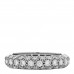 Platinum Diamond Etoile Three-Row Band Ring 47 4