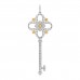 Platinum 18K Yellow Gold Yellow Diamond Victoria Key Pendant