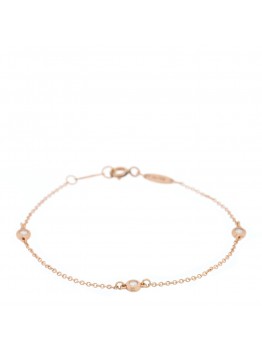 18K Rose Gold Diamond .15ctw Elsa Peretti Diamonds by the Yard Station Bracelet
