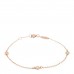 18K Rose Gold Diamond .15ctw Elsa Peretti Diamonds by the Yard Station Bracelet
