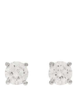 Platinum Diamond .30ctw Solitaire Earrings