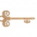 18K Rose Gold Diamond .54ct Fleur De Lis Key Pendant