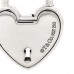 18K Rose Gold Sterling Silver Lock Heart Charm
