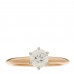 Platinum 18K Rose Gold Diamond .82ct Solitaire Engagement Ring 54 7