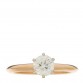 Platinum 18K Rose Gold Diamond .82ct Solitaire Engagement Ring 54 7