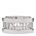 18K White Gold Diamond Wide Atlas Open Ring 52 6