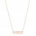 18K Rose Gold Diamond Tiffany T Two Open Horizontal Bar Pendant