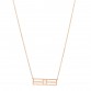 18K Rose Gold Diamond Tiffany T Two Open Horizontal Bar Pendant