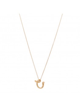 18K Rose Gold Elsa Peretti Mini Alphabet C Pendant