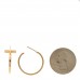 18K Rose Gold Medium T Wire Hoop Earrings